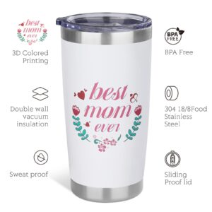 EcoMozz 20 oz Tumbler Stainless Steel Mug with Lid, Gifts for Mom - Birthday Gifts for Mom&Mothers Day Gifts From Daughter Son Husband New Mom,Pregnant Mom