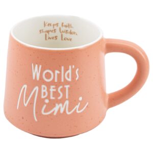 collective home - coffee mug, family ceramic tea cup, funny gift for mother's day/father's day, 16 oz, dishwasher and microwave safe, world's best mimi