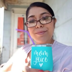 Mom Tumbler – Mom Juice Wine Tumbler - Mom Birthday Gifts - Mom Wine Glass - Gift ideas for Mom from Son, Daughter, Kids - Mothers Day Gifts - Funny Mom Gifts - Mom Cup