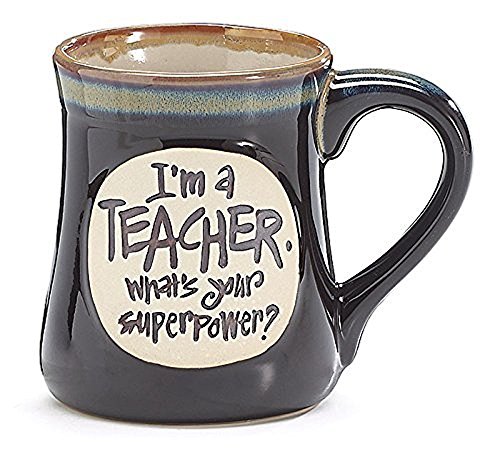 1 X I'm a Teacher Superpower Deep Black 18 Oz Mug