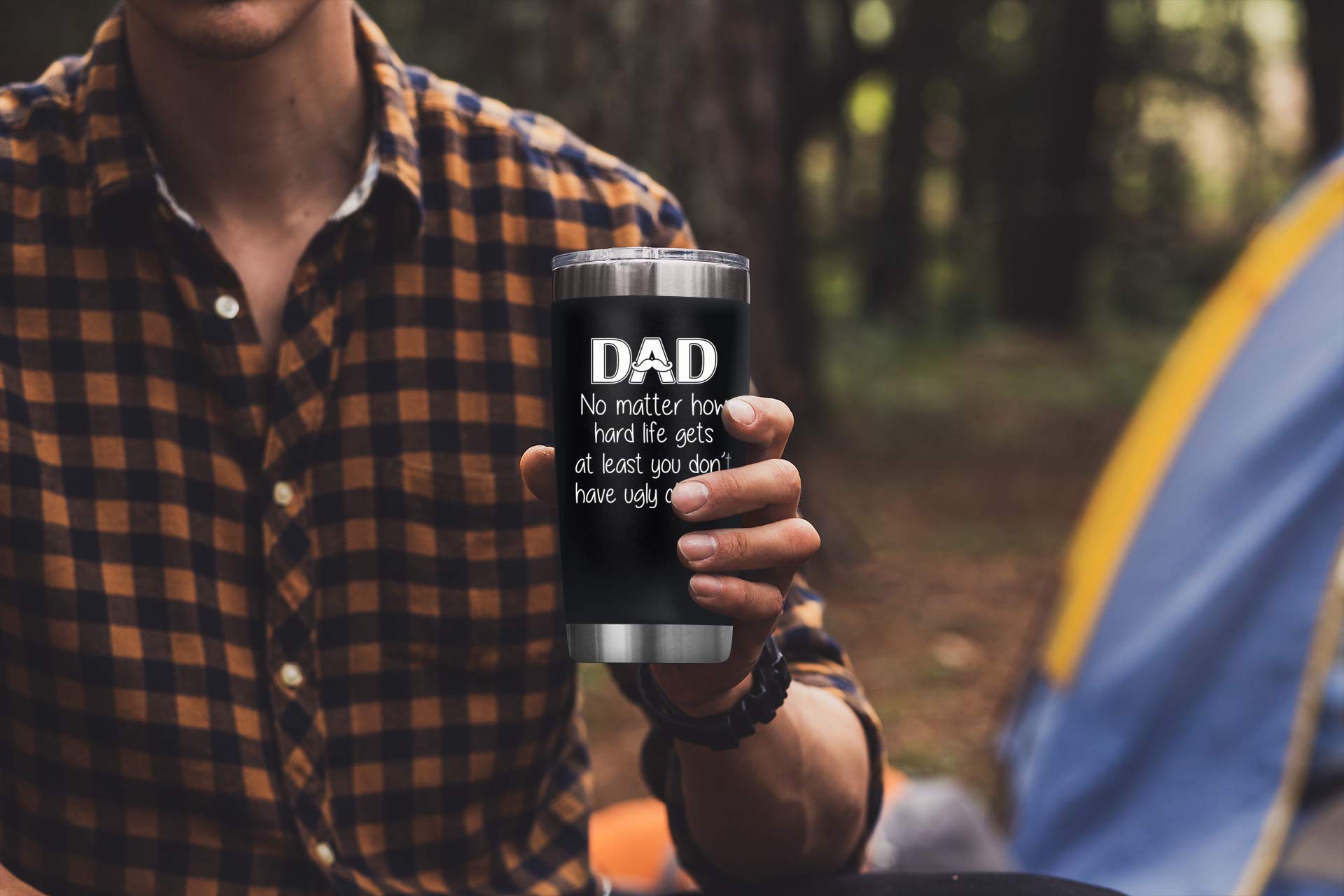 NewEleven Gifts For Dad - Birthday Gifts For Dad From Daughter, Son, Kids - Husband Gifts - Unique Birthday Present Ideas For Father, Husband, New Dad, Bonus Dad From Daughter, Son - 20 Oz Tumbler