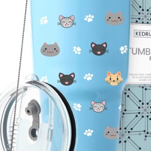 KEDRIAN Cat Mom Tumbler 30oz, Perfect Cat Gifts For Cat Lovers, Cat Lover Gifts For Girls, Cat Lover Gifts For Women, Cat Gifts For Women, Cat Mom Gifts For Women Mothers Day Cat Mom Mothers Day Gifts