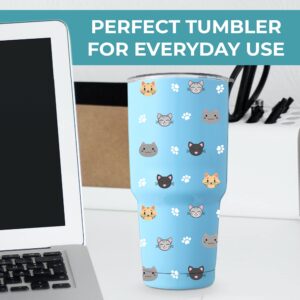 KEDRIAN Cat Mom Tumbler 30oz, Perfect Cat Gifts For Cat Lovers, Cat Lover Gifts For Girls, Cat Lover Gifts For Women, Cat Gifts For Women, Cat Mom Gifts For Women Mothers Day Cat Mom Mothers Day Gifts