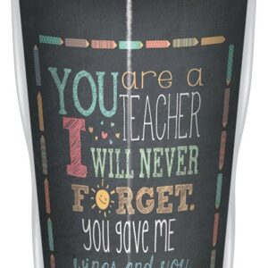 Tree-Free Greetings Jo Moulton Teacher Thanks Travel Mug, Stainless Lined Coffee Tumbler, 16-Ounce - Gift for Teacher Appreciation Week Day