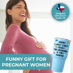 Funny Pregnancy Tumbler 30oz, Pregnancy Gifts For First Time Moms, Best Gifts For Expecting Mom, New Pregnant Mom Gifts For Pregnant Women Mom To Be Gifts For 1st Time Mom, Gifts For Expecting Mothers