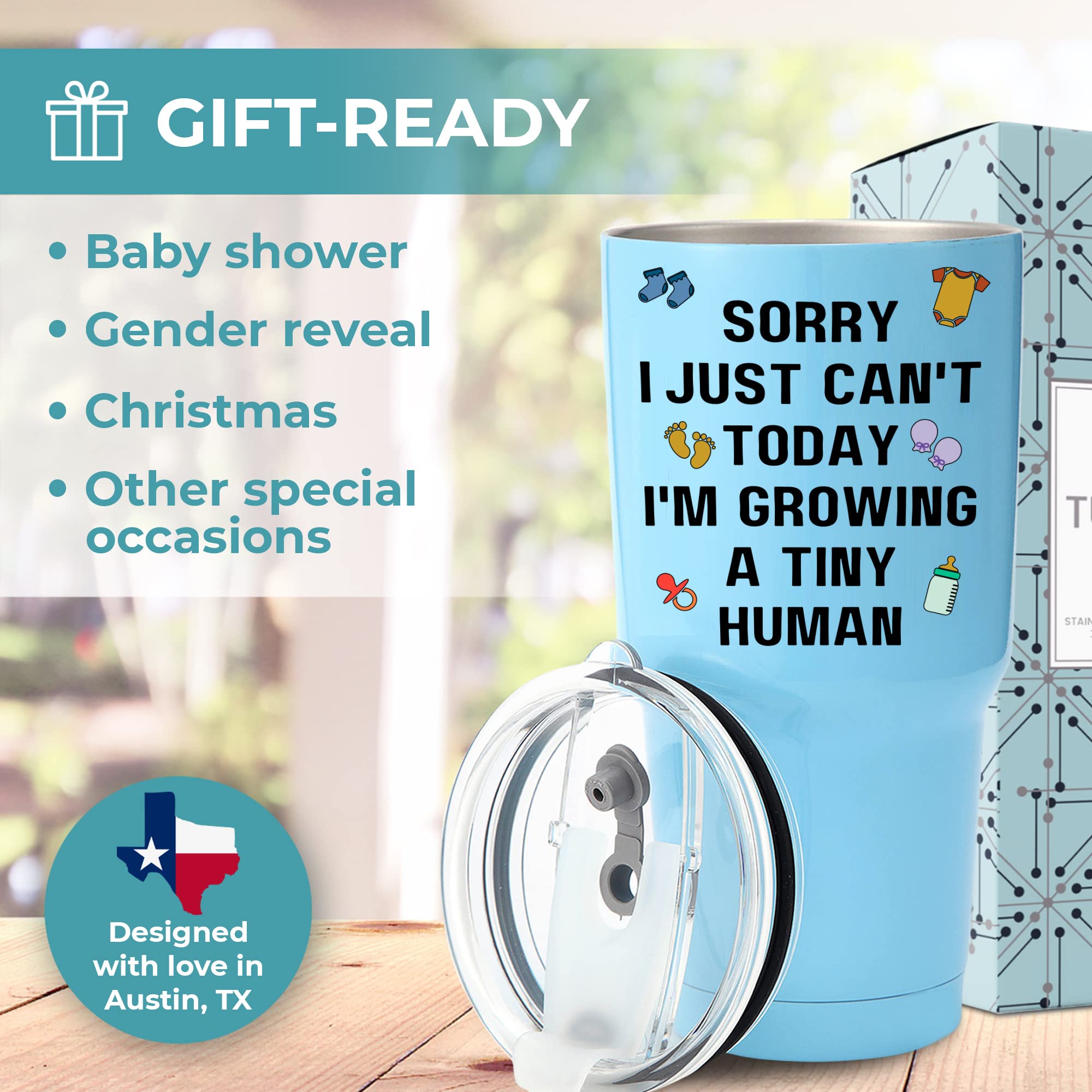 Funny Pregnancy Tumbler 30oz, Pregnancy Gifts For First Time Moms, Best Gifts For Expecting Mom, New Pregnant Mom Gifts For Pregnant Women Mom To Be Gifts For 1st Time Mom, Gifts For Expecting Mothers