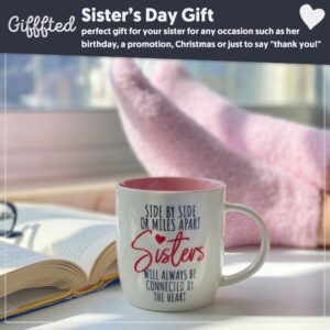 Triple Gifffted Best Sister Ever Coffee Mug & Socks, Gifts for Little Big Sisters from Brother, Birthday Presents Ideas, Valentines Mothers Day Christmas, to younger older sibling, Ceramic Cup 380ML