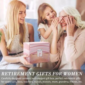 Retirement Gifts for Women 2024, Happy Retirement Gifts for Coworker, Teacher, Boss, Nurses, Friends, Mom, Grandma, Retirees, Best Retirement Gifts Funny Female Retired Gifts Basket with Wine Tumbler