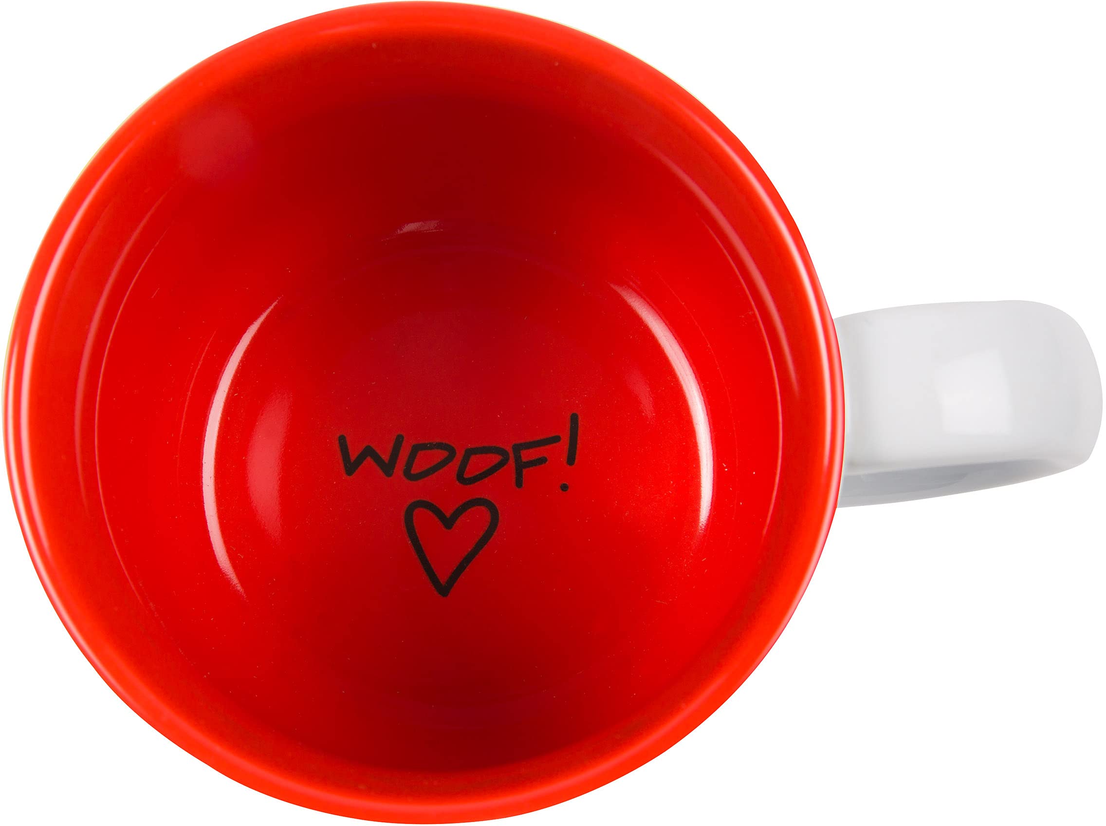 Pavilion Gift Company Blobby Dog-Mom I Woof You Ceramic Coffee Mug, Red