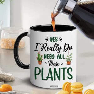 WHIDOBE Gifts For Gardeners, Gardening Mug, Gardening Gifts For Women, Men, Yes I Really Do Need All These Plants Mug, Gardner Mug, Plant Mom Mug, Plant Mug For Plant Lovers, Mom, Woman, Mothers, Dad