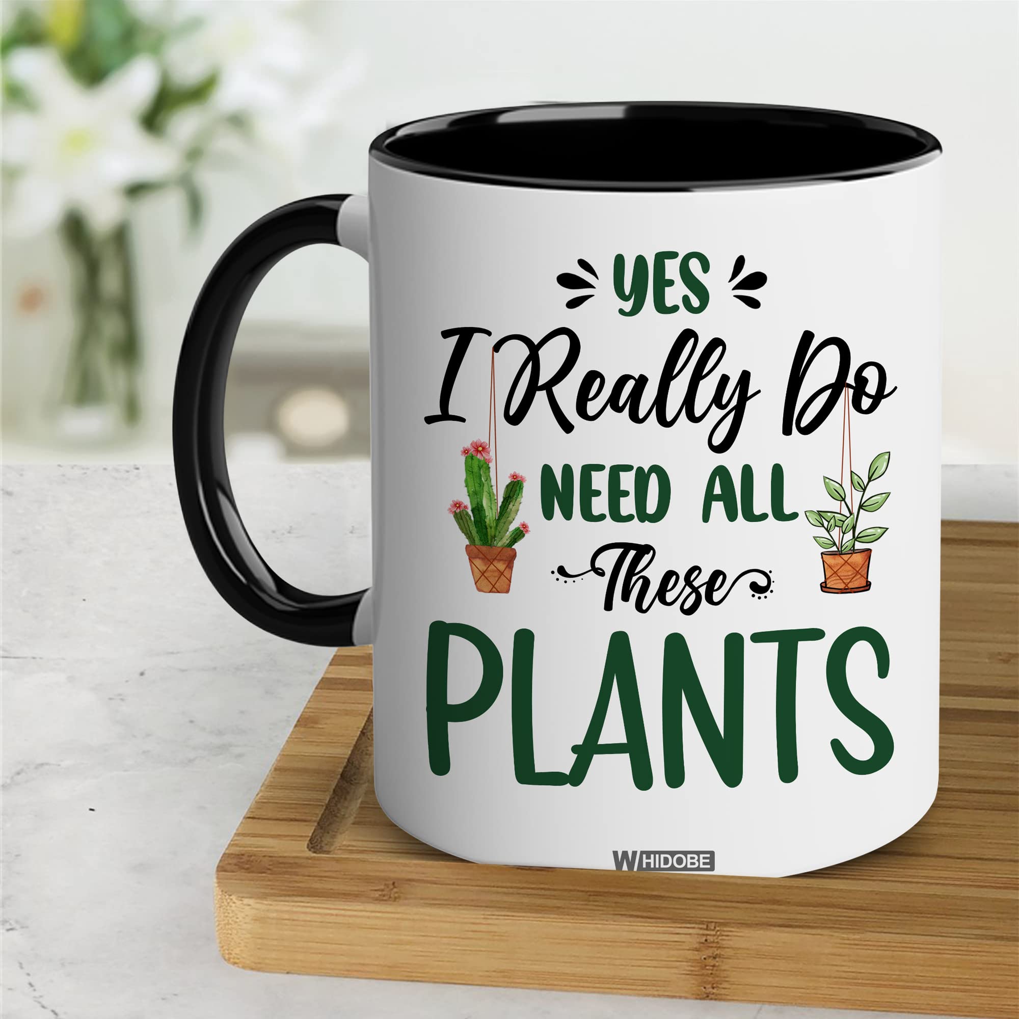 WHIDOBE Gifts For Gardeners, Gardening Mug, Gardening Gifts For Women, Men, Yes I Really Do Need All These Plants Mug, Gardner Mug, Plant Mom Mug, Plant Mug For Plant Lovers, Mom, Woman, Mothers, Dad