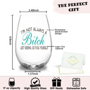Sometimes You Forget That You are Awesome Funny Wine Glass, Inspirational Thank You Gifts for Women, Men, Coworker, Friends, Sister, Birthday Gifts for Women, Unique Christmas Graduation Gifts, 17 oz