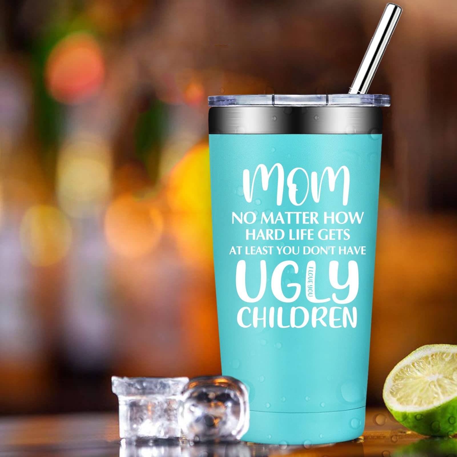 Grifarny Mom Gifts, Gifts for Mom from Daughter, Son, Kids, Husband - Funny Birthday Mothers Day Christmas Gifts for Mom, Mother, New Mom, Wife, Mama - Mom Tumbler Cup 20 oz