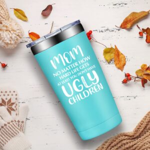 Grifarny Mom Gifts, Gifts for Mom from Daughter, Son, Kids, Husband - Funny Birthday Mothers Day Christmas Gifts for Mom, Mother, New Mom, Wife, Mama - Mom Tumbler Cup 20 oz