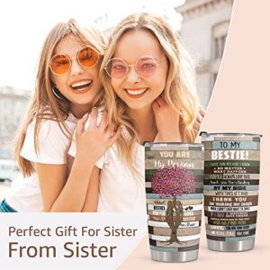 Macorner Gifts For Best Friend Women - Stainless Steel Friend Tree Tumbler 20oz - Unique Gifts For Bestie, Soul Sister, BFF, Coworker - Birthday Gifts For Best Friend - Mothers Day Gift For Women