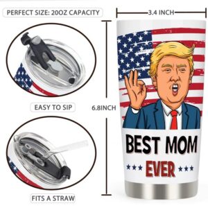 AREOK Mothers Day Gifts for Mom from Daughter Son, Best Mom Ever Gifts - Great Mom Mother Gifts, Mothers Day Birthday Tumbler Gift for Mom, 20 Oz Mom Tumbler Cup