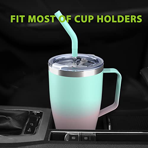 Zenbo 32 oz Insulated Tumbler with Handle Lid and Straw–Keep Drinks Cold up to 24 Hours-Stainless Steel Vacuum Insulated Mug with Handle – Leak Proof Lid, Dishwasher Safe,Fit in Car Cup Holder