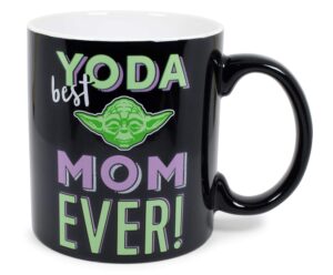 silver buffalo star wars yoda best mom ever ceramic mug | holds 20 ounces | toynk exclusive