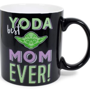 Silver Buffalo Star Wars Yoda Best Mom Ever Ceramic Mug | Holds 20 Ounces | Toynk Exclusive