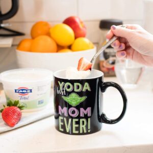 Silver Buffalo Star Wars Yoda Best Mom Ever Ceramic Mug | Holds 20 Ounces | Toynk Exclusive