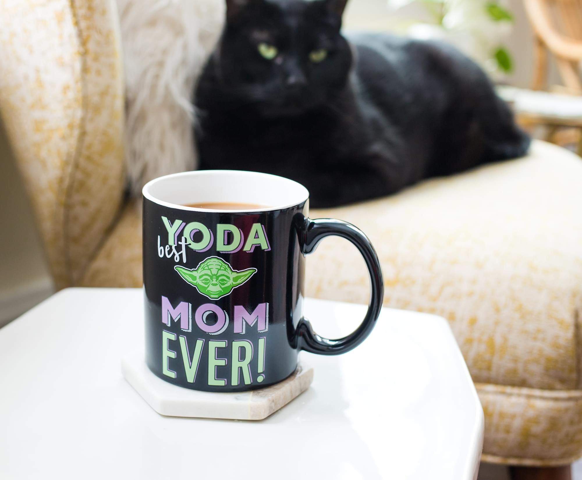 Silver Buffalo Star Wars Yoda Best Mom Ever Ceramic Mug | Holds 20 Ounces | Toynk Exclusive