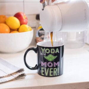 Silver Buffalo Star Wars Yoda Best Mom Ever Ceramic Mug | Holds 20 Ounces | Toynk Exclusive