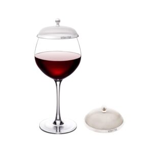 bevhat stainless steel wine glass cover (pack of 2). keep the bugs out of your drinks. for coffee mugs, tea cups, water glasses. wine accessories to protect your beverage outside.