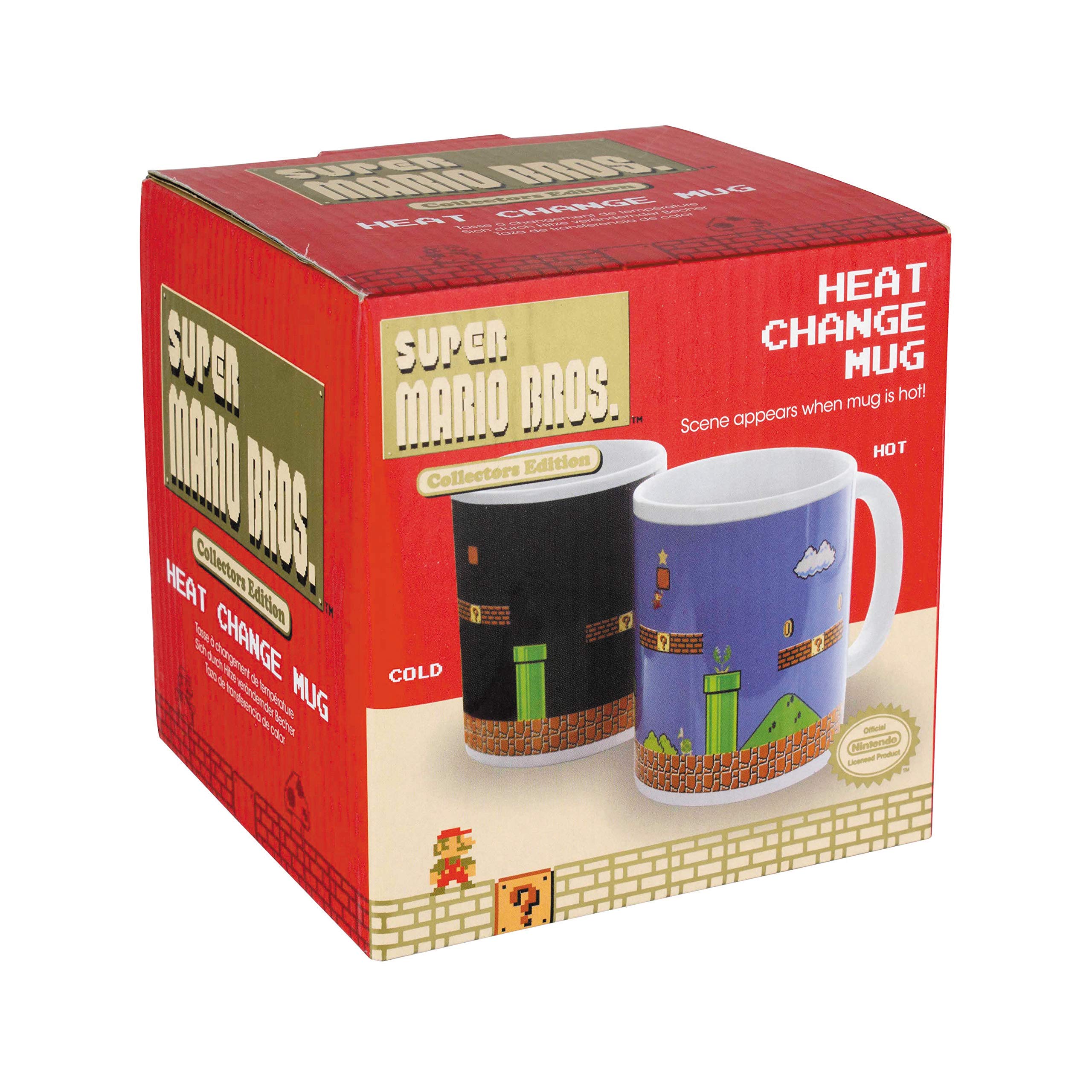 Paladone Super Mario Brothers Heat Changing Ceramic Coffee Mug - Collectors Edition