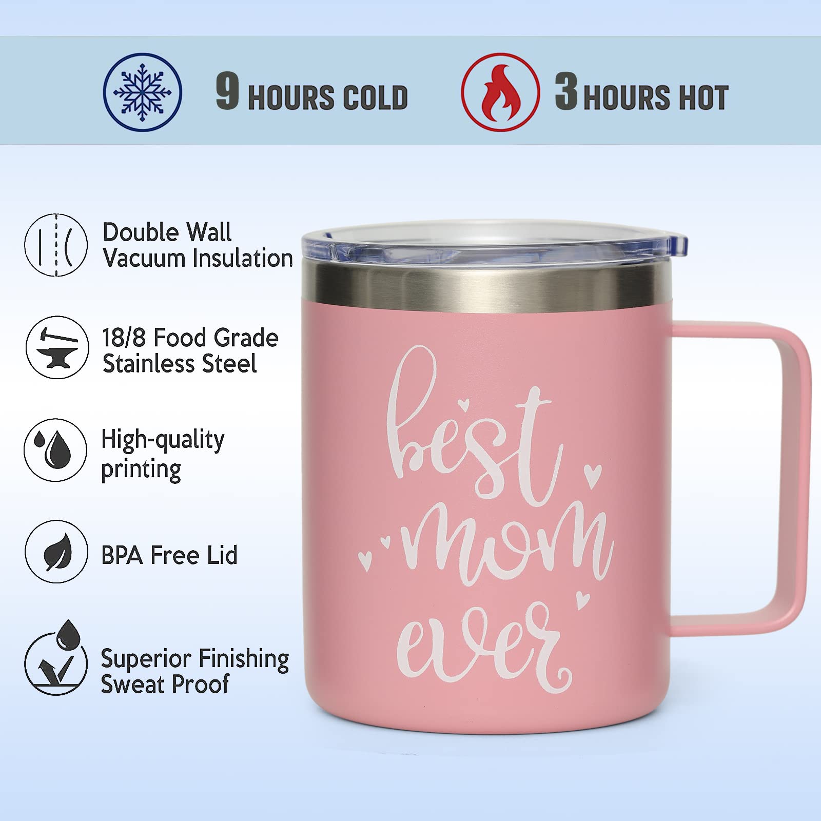 Best Mom Ever Coffee Mug- Best Mothers Day Gifts from Daughter,Son,Kids- Unique Christmas Gifts for Mom,Women,Wife- Novelty Birthday Gifts Idea for Mom