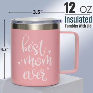 Best Mom Ever Coffee Mug- Best Mothers Day Gifts from Daughter,Son,Kids- Unique Christmas Gifts for Mom,Women,Wife- Novelty Birthday Gifts Idea for Mom