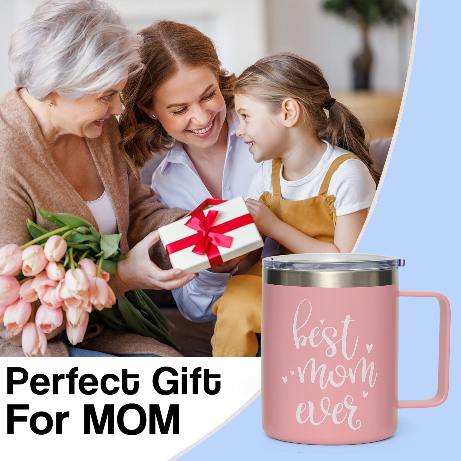 Best Mom Ever Coffee Mug- Best Mothers Day Gifts from Daughter,Son,Kids- Unique Christmas Gifts for Mom,Women,Wife- Novelty Birthday Gifts Idea for Mom
