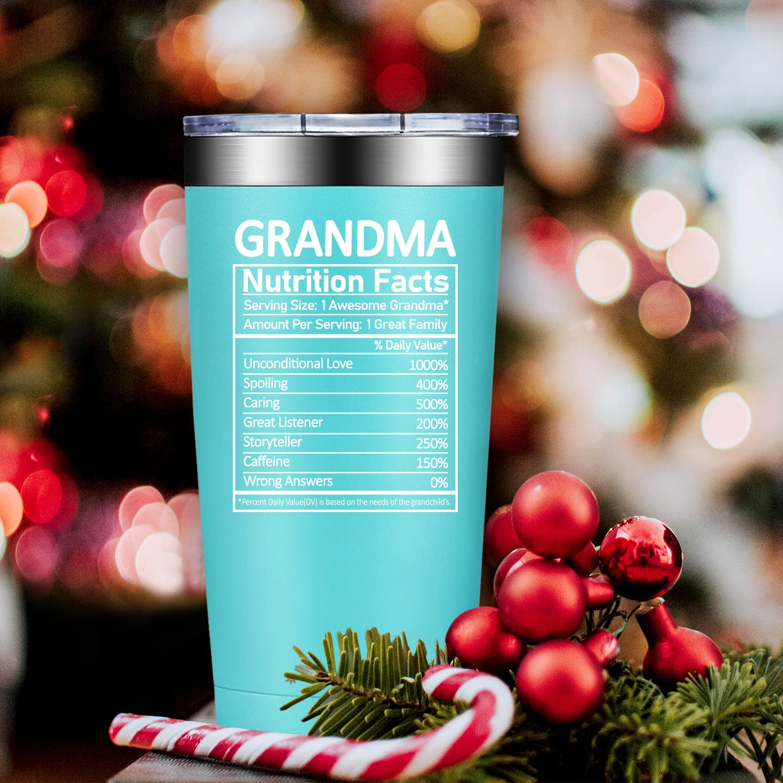 DOEARTE Gifts for Grandma - Mothers Day, Christmas, Birthday Gifts for Grandma from Granddaughter, Grandson, Grandchildren - Grandmother Gift Ideas - 20oz Grandma Tumbler