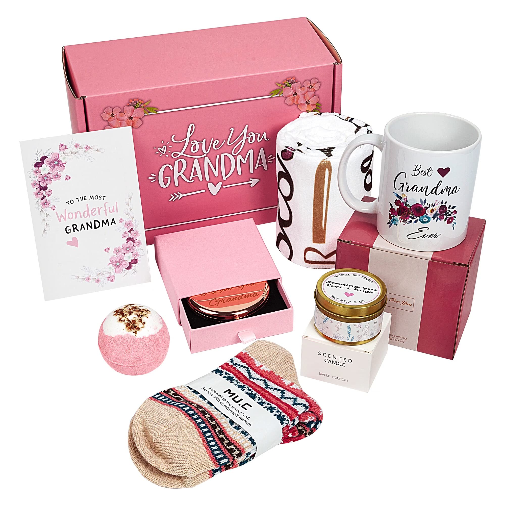 YACO STORE Grandma Gift Box | Birthday Gifts for Grandma,Nana Gifts - Grandma Christmas Gifts from Grandchildren, Great Grandma Gifts