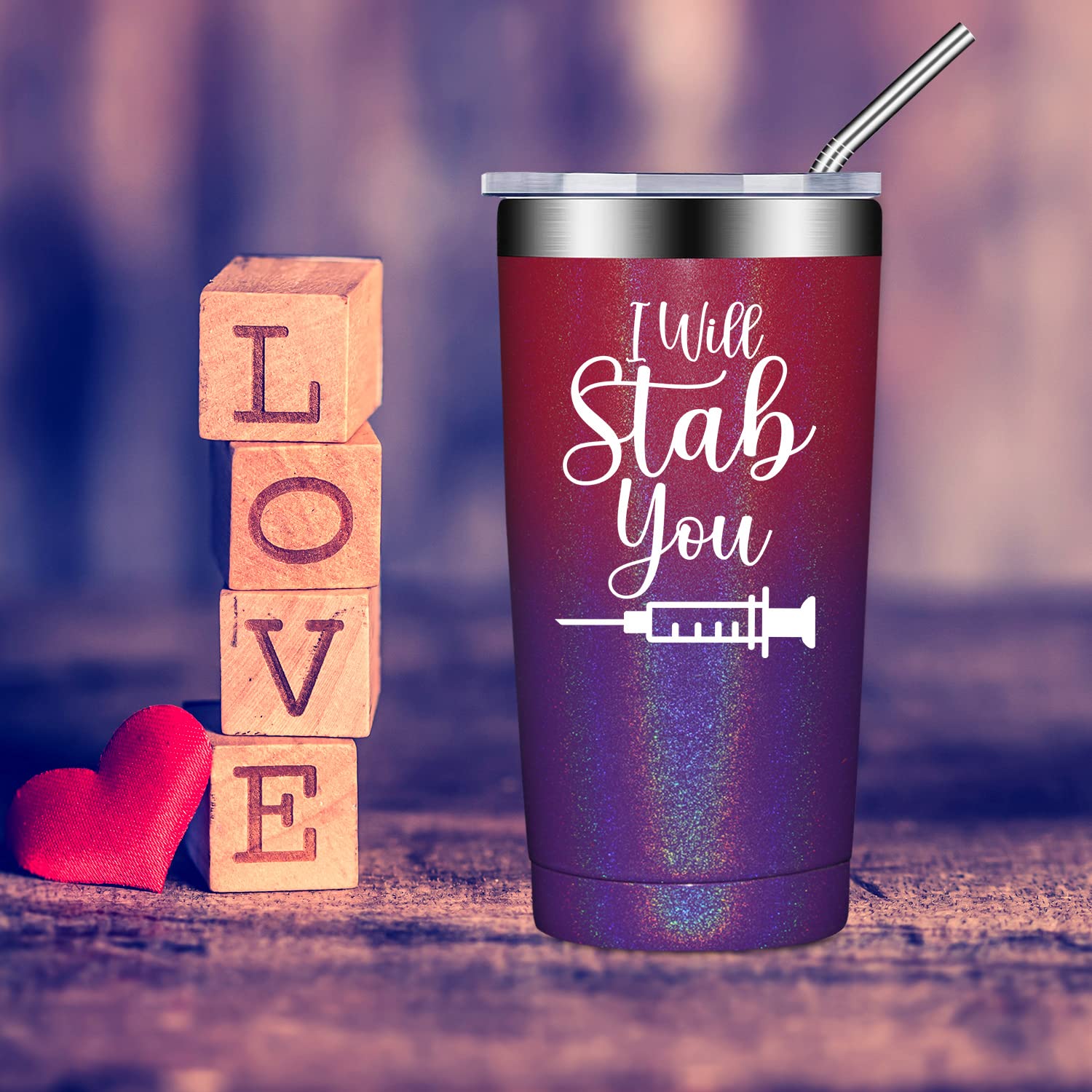 Fufandi I Will Stab You Nurse Tumbler - Nurse Gifts for Women - Nurse Practitioner Gifts - Funny Nurses Birthday, Appreciation, Christmas, Week Day Gifts for Nurses, Doctors, Assistant - Tumbler Cup