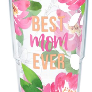 Tervis Best Mom Ever Floral Insulated Tumbler, 24oz, Clear - Tritan, 1 Count (Pack of 1)