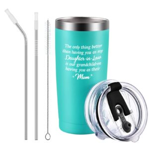 gingprous daughter in law gifts, the only thing better than having you tumbler mothers day birthday gifts christmas gifts for daughter in law from mother in law, 20oz insulate travel tumbler, mint