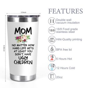 UNNESALT Mothers Day Gifts for Mom from Daughter, Son, Kids - Mothers Day Gifts for Mom, Grandma, Wife - Birthday Gifts for Mom, Mother, Wife, Bonus Mom, Mother In Law, New Mama - 20 Oz Tumbler