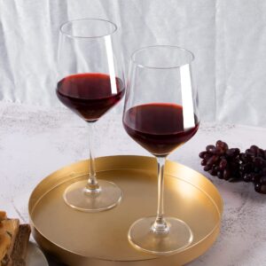 YANGNAY Wine Glasses (Set of 8, 17 Oz), Clear Wine Glasses for Red Wine, Smooth Rim, Dishwasher Safe