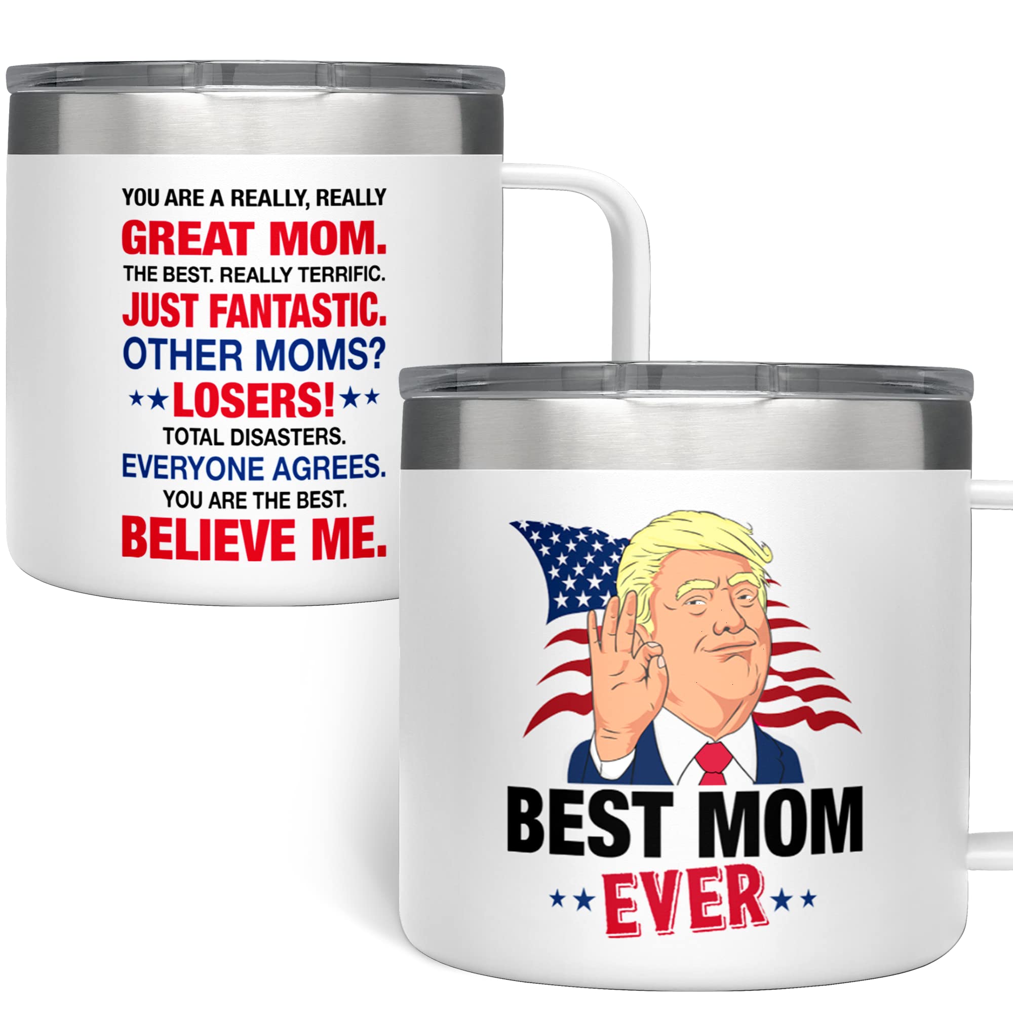 NEWCIRCLE Birthday Gifts for Mom from Daughter, Son - Funny Gifts For Mom - Mom Birthday Gifts - Mother Gifts - Mom Gifts - Mother's Day Gifts - 14oz Insulated Coffee Mug