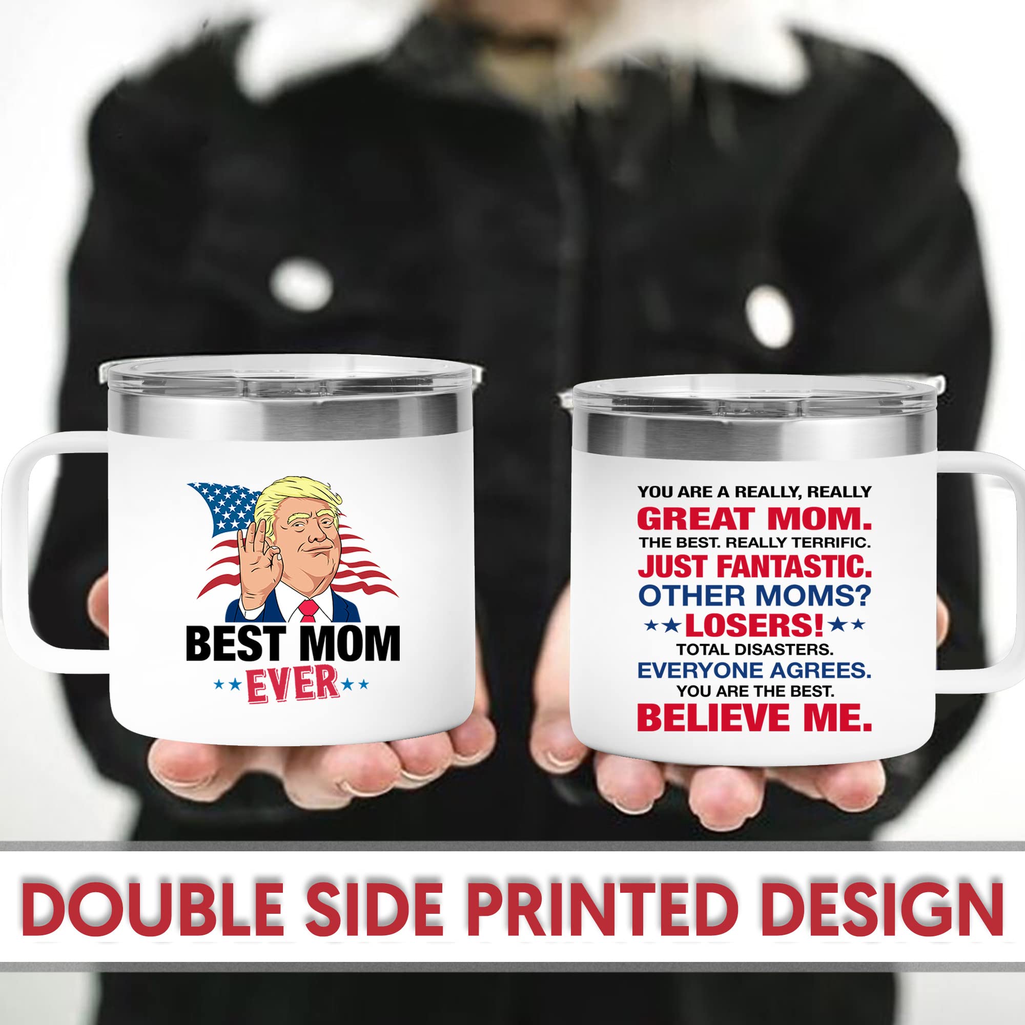 NEWCIRCLE Birthday Gifts for Mom from Daughter, Son - Funny Gifts For Mom - Mom Birthday Gifts - Mother Gifts - Mom Gifts - Mother's Day Gifts - 14oz Insulated Coffee Mug