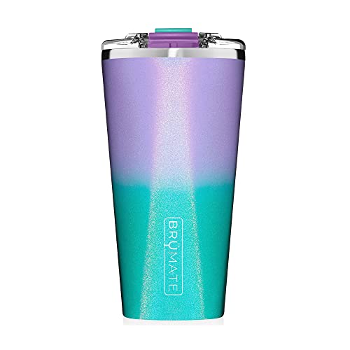 BrüMate Imperial Pint - 20oz 100% Leak-Proof Insulated Tumbler with Lid - Double Wall Vacuum Stainless Steel - Shatterproof - Travel & Camping Tumbler for Beer, & Cocktails (Glitter Mermaid)