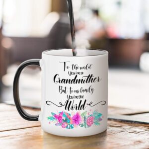 Fatbaby Grandma Birthday Gifts Mug for World Best Grandmother,Mother's Day Grandma Coffee Mug for Nana, Abuela, Granny, Mimi from Grandson,Granddaughter, Grandkids, Grandchildren