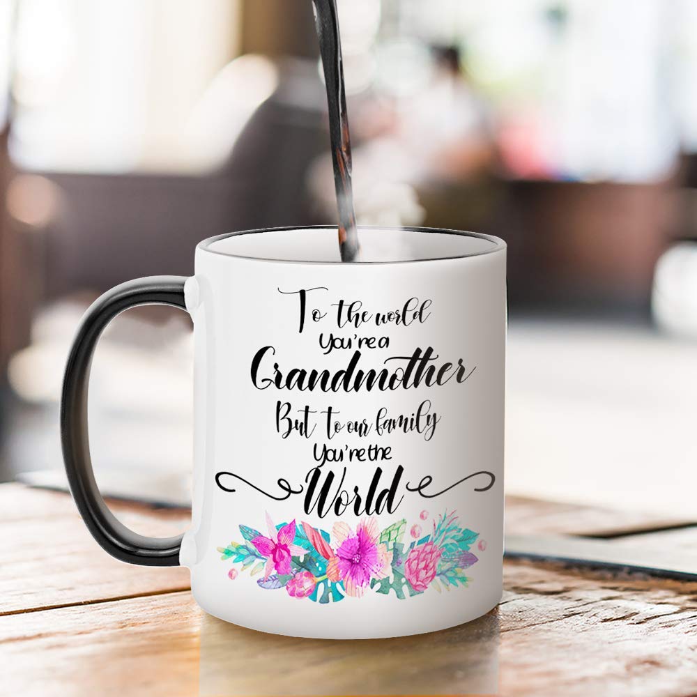 Fatbaby Grandma Birthday Gifts Mug for World Best Grandmother,Mother's Day Grandma Coffee Mug for Nana, Abuela, Granny, Mimi from Grandson,Granddaughter, Grandkids, Grandchildren