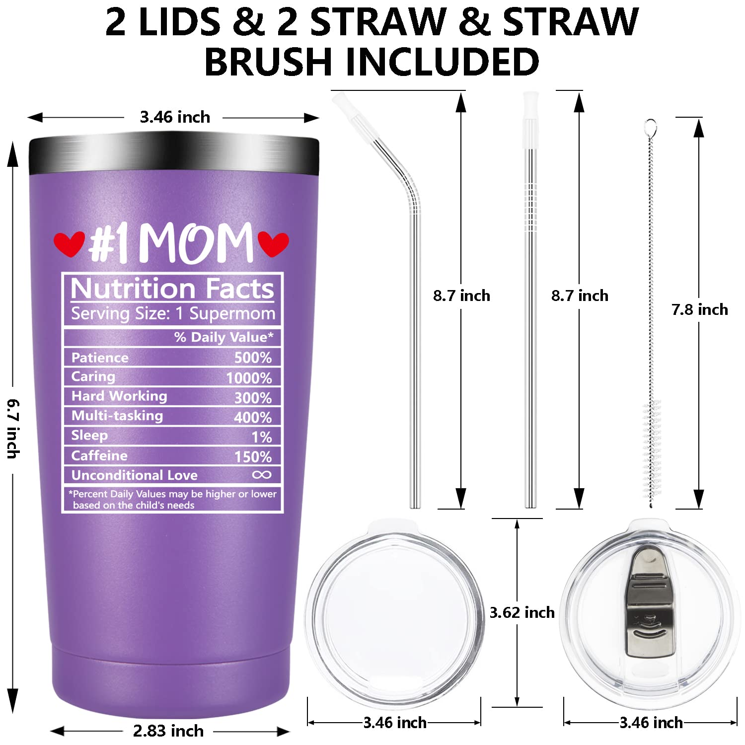 Gifts for Mom from Daughter, Son, Husband - First Mothers Day Gifts for Mom, Women, Wife - Funny Birthday Gifts Ideas for Mom -Personalized Best Mom Ever Presents for New Mom, Bouns Mom -20 oz Tumbler