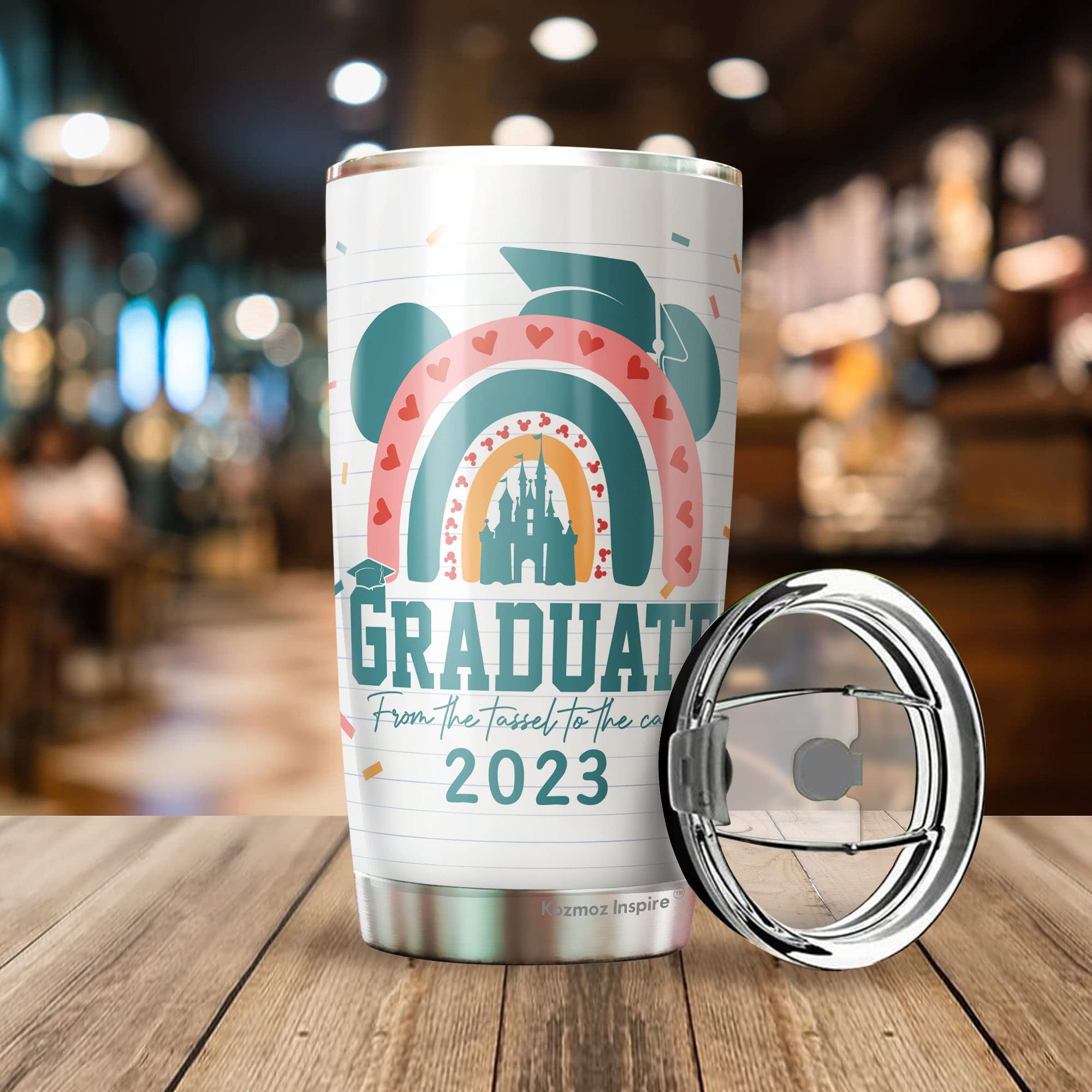 Graduation Gifts - Graduation Decorations - Perfect Gifts For Graduates - From The Tassel To The Castle Mug - Meaning Gift 2023 For College High School Masters Degree Friend Daughter Son Tumbler 20oz