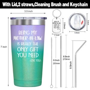 SpenMeta Gifts for Mother in Law - Mother in Law Gifts from Daughter in Law, Son in Law - Christmas, Mothers Day, Birthday Presents Ideas - Being My Mother in Law Tumbler Cup