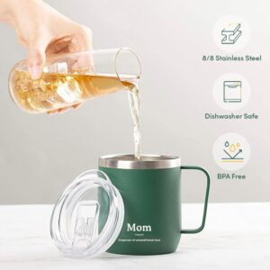 VAHDAM Mom Mug (300ml/ 10.1 Oz) - Green Small Reusable Mug | 18/8 Stainless Steel | Carry Hot & Cold Beverage | Eco-Friendly & Sustainable Tea & Coffee Mug