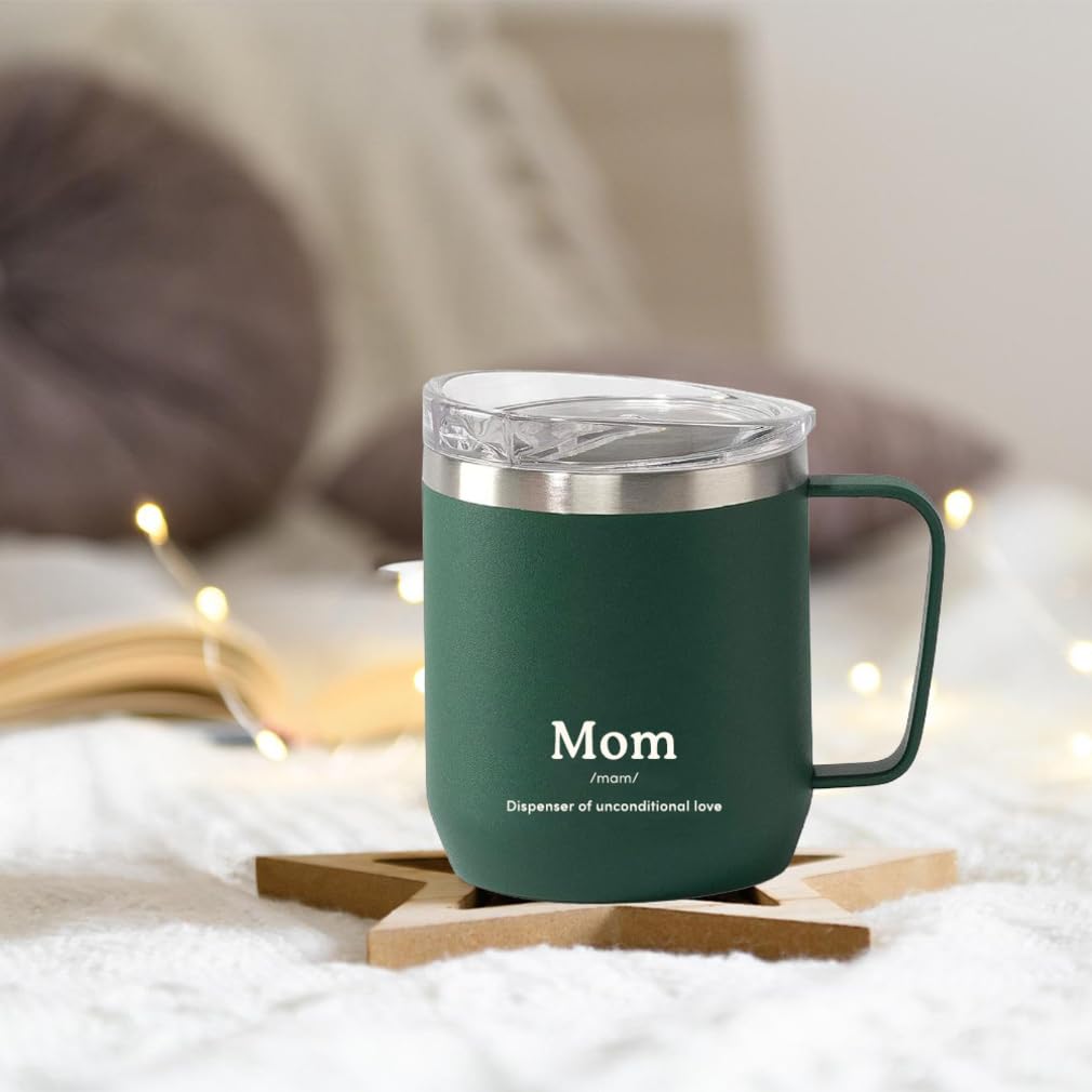 VAHDAM Mom Mug (300ml/ 10.1 Oz) - Green Small Reusable Mug | 18/8 Stainless Steel | Carry Hot & Cold Beverage | Eco-Friendly & Sustainable Tea & Coffee Mug