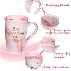 Livinges Best Grandma Ever Mug Grandma Mug Gifts For Grandma - Abuela Gifts From Grandchildren Coffee Cup For Grandma Nana Mug Gifts For Grandmother From Grandson Granddaughter Grandkids Pink Mug 12oz