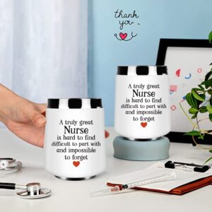 NBOOCUP Nurse Gifts for Women - A Truly Great Nurse Is Hard To Find And Impossible To Forget. Birthday, Nurse Appreciation Gifts, Nurse Week Gifts, Thank You Gifts for Nurse Women,12 OZ Wine Tumbler